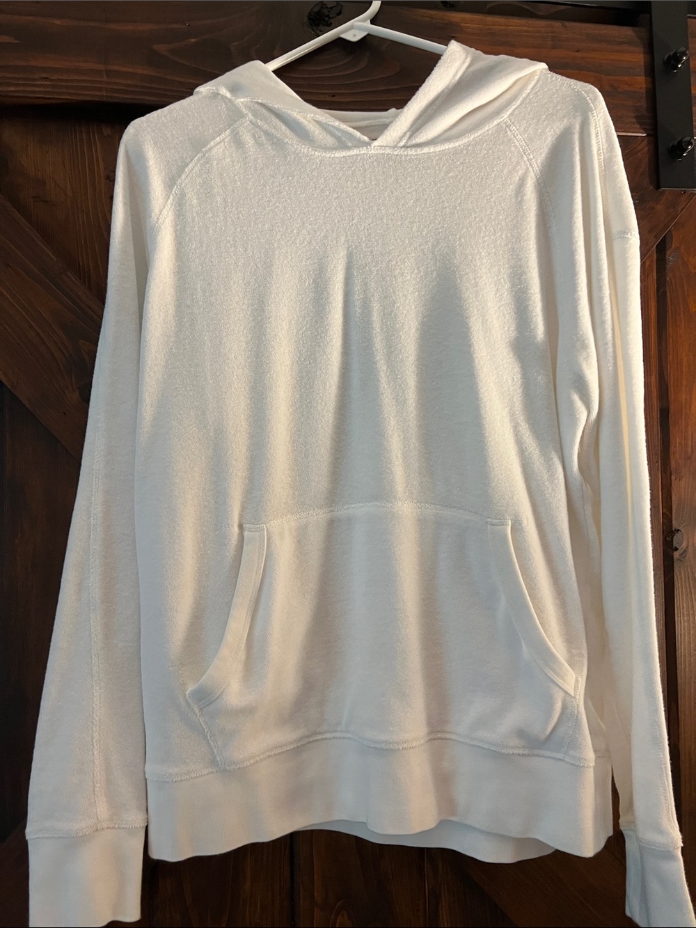 Quince White Terry Pullover Hoodie